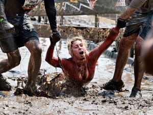 A participant at Tough Mudder, which has been deemed 'the toughest [sporting] event on the planet'