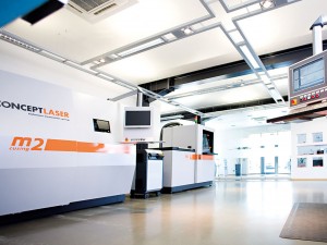 Concept Laser’s showroom, displaying products and equipment. The company has gone from strength to strength thanks to advances in additive manufacturing